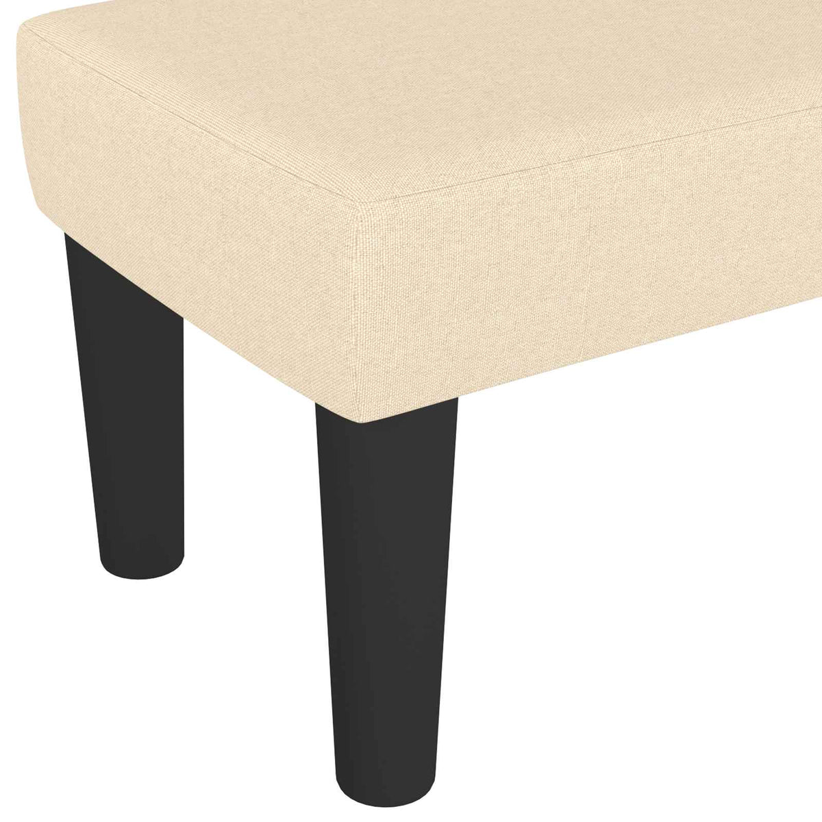 Sitzbank Creme 100x30x30 cm Stoff