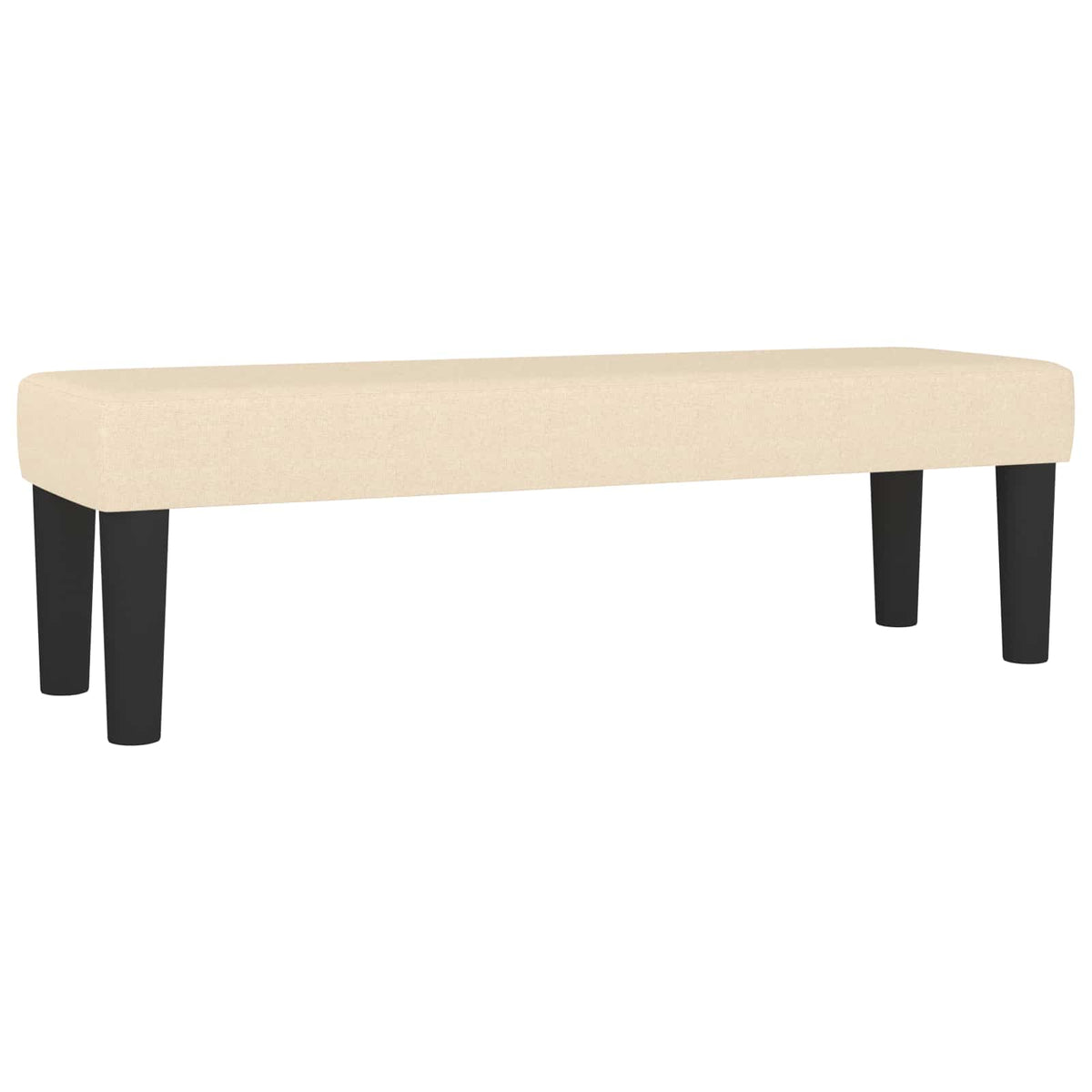 Sitzbank Creme 100x30x30 cm Stoff