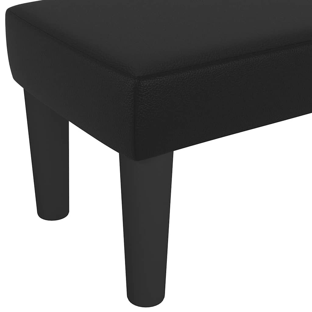 Sitzbank Schwarz 100x30x30 cm Kunstleder