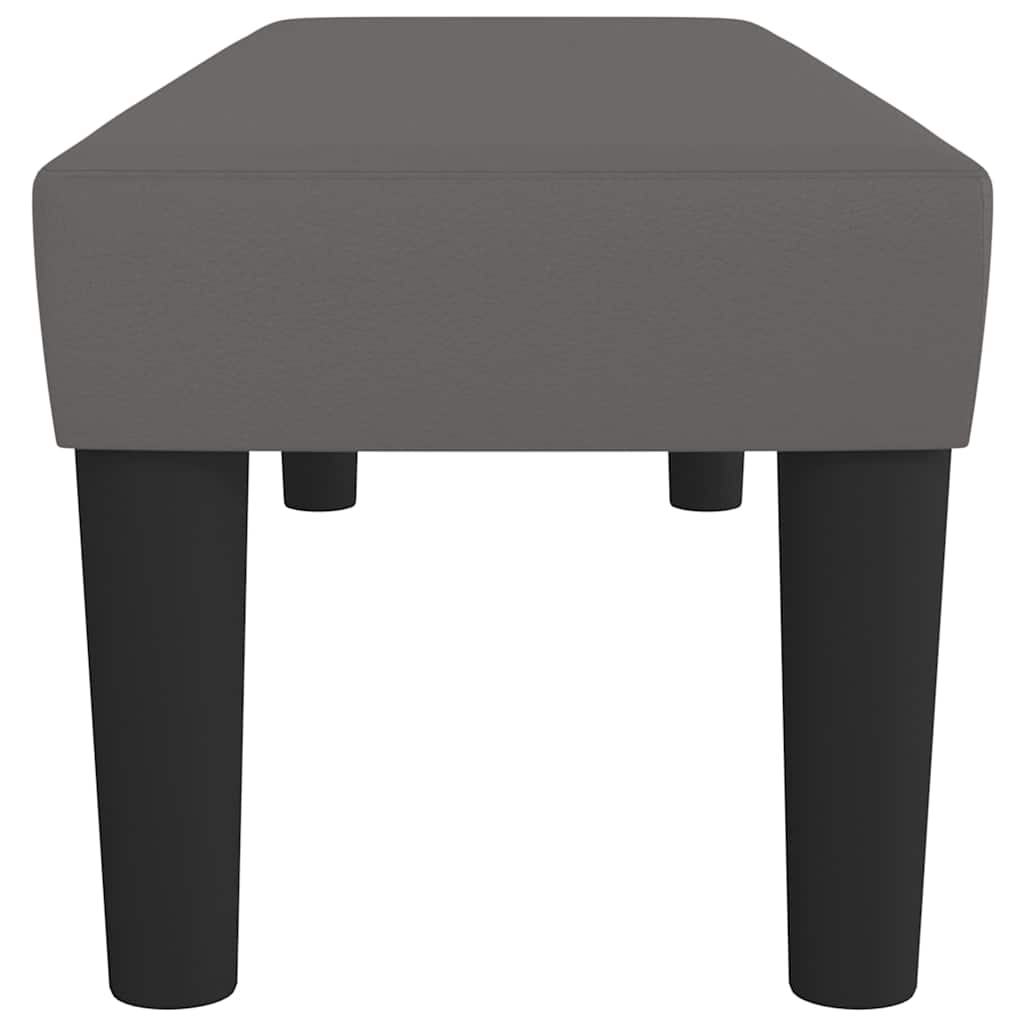 Sitzbank Grau 100x30x30 cm Kunstleder