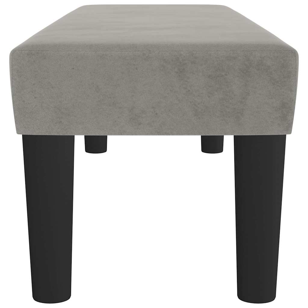 Sitzbank Hellgrau 100x30x30 cm Samt