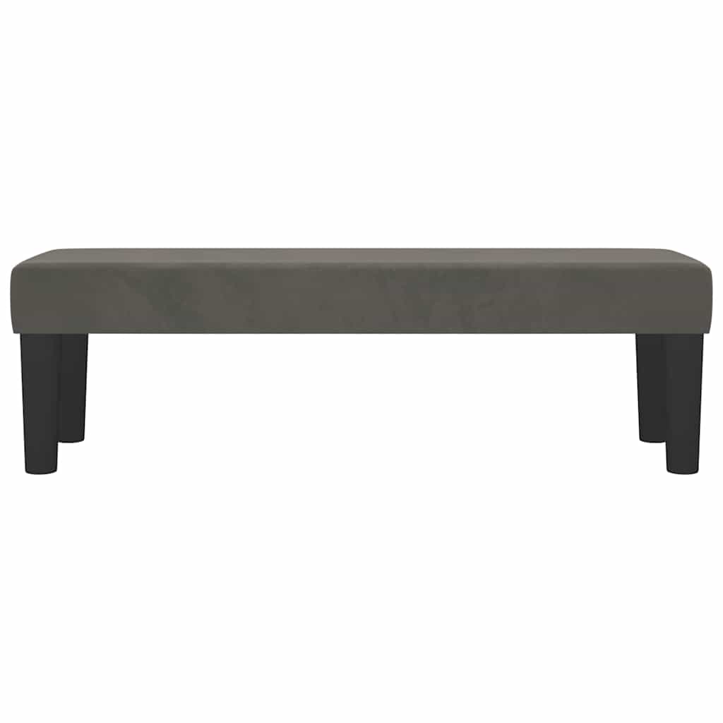 Sitzbank Dunkelgrau 100x30x30 cm Samt