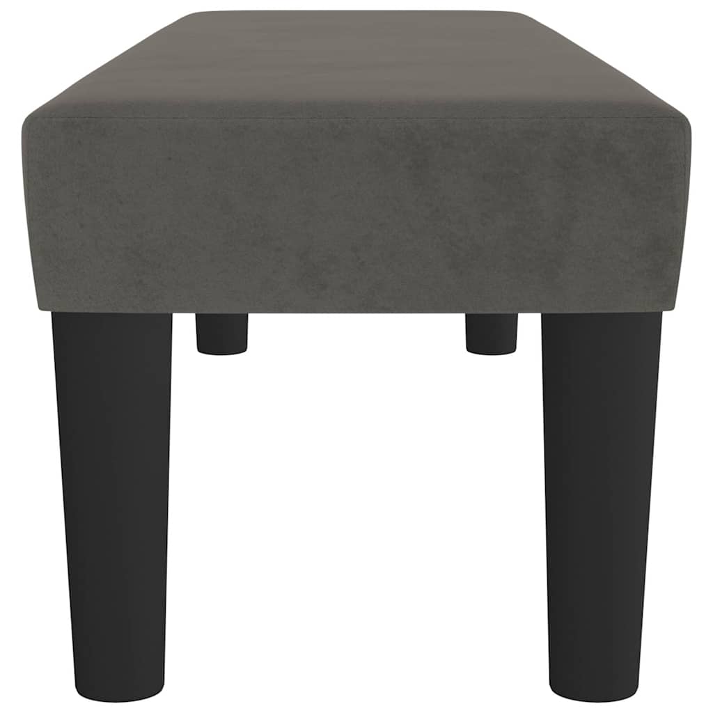 Sitzbank Dunkelgrau 100x30x30 cm Samt