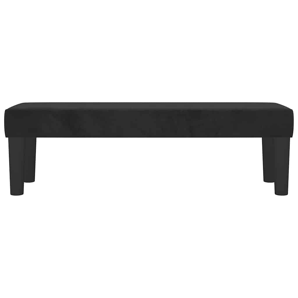 Sitzbank Schwarz 100x30x30 cm Samt