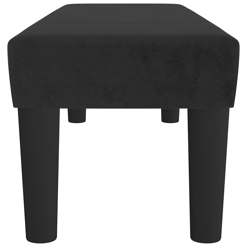 Sitzbank Schwarz 100x30x30 cm Samt