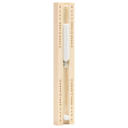 2-in-1 Sauna-Hygrothermograph und Sanduhr Set Massivholz Kiefer