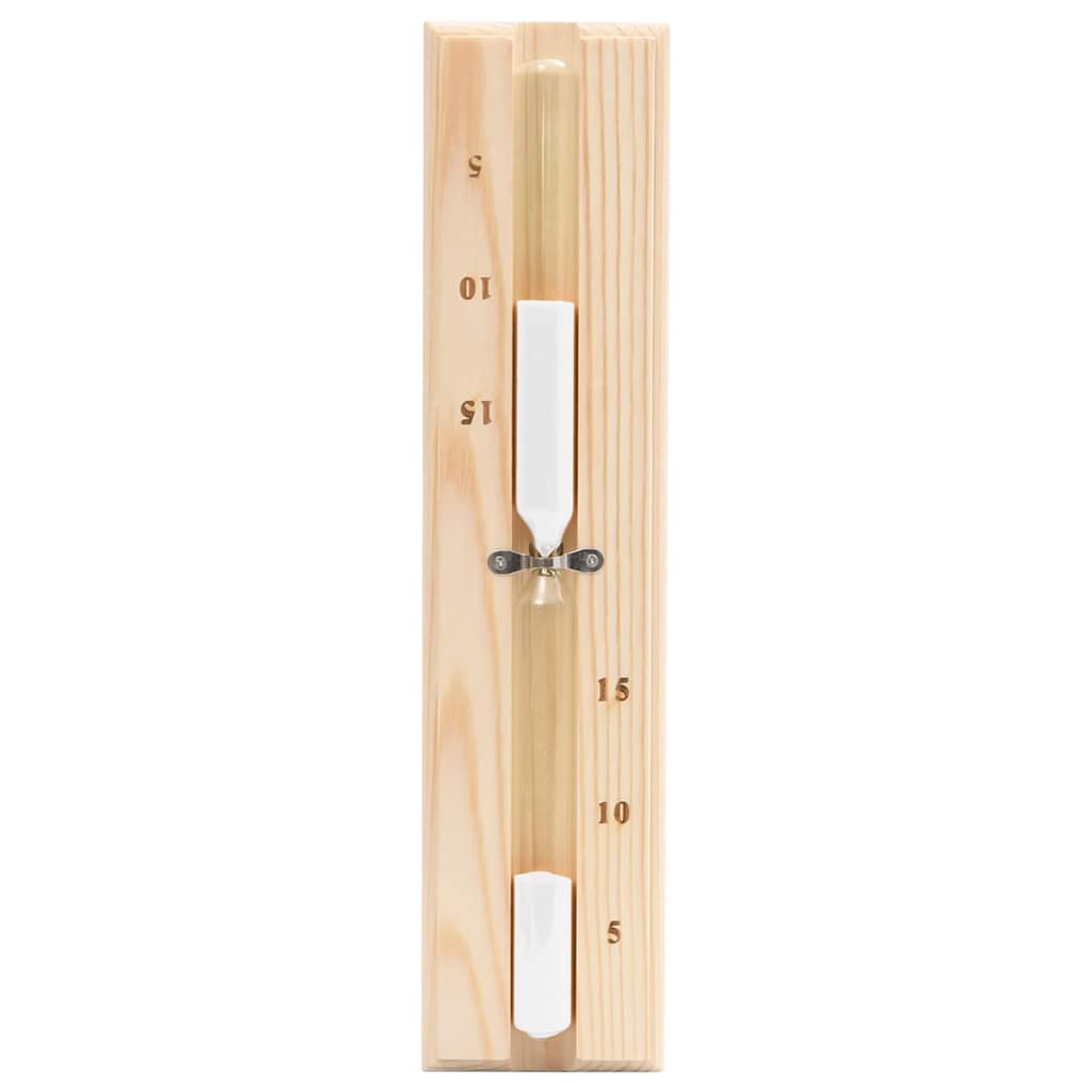 2-in-1 Sauna-Hygrothermograph und Sanduhr Set Massivholz Kiefer
