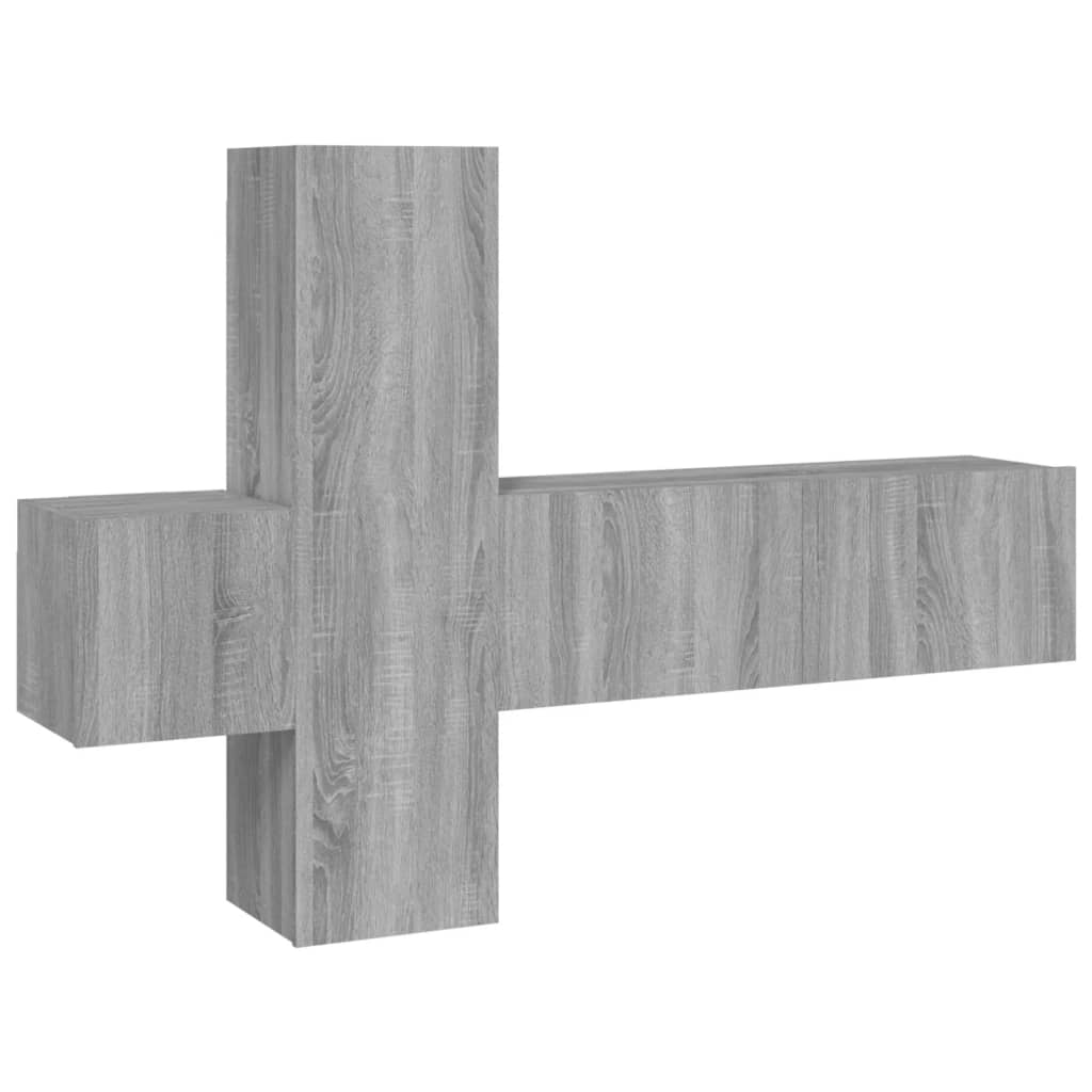 Ensemble de meubles TV 3 pièces, en bois de Sonoma gris