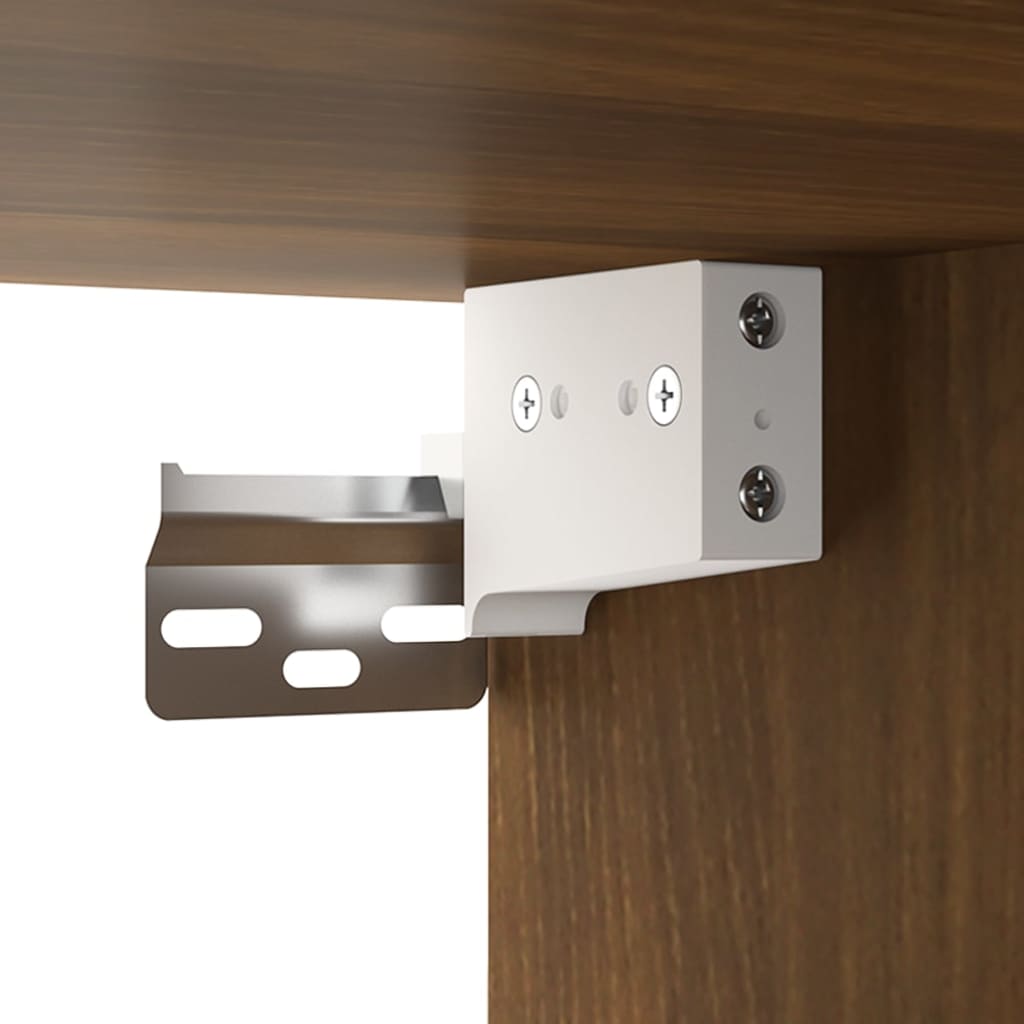 Ensemble de meubles TV 3 pièces en bois aspect chêne brun