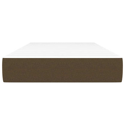 Taschenfederkernmatratze Mittel Dunkelbraun 90x190x20 cm Stoff