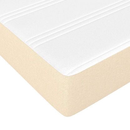 Taschenfederkernmatratze Mittel Creme 90x190x20 cm Stoff