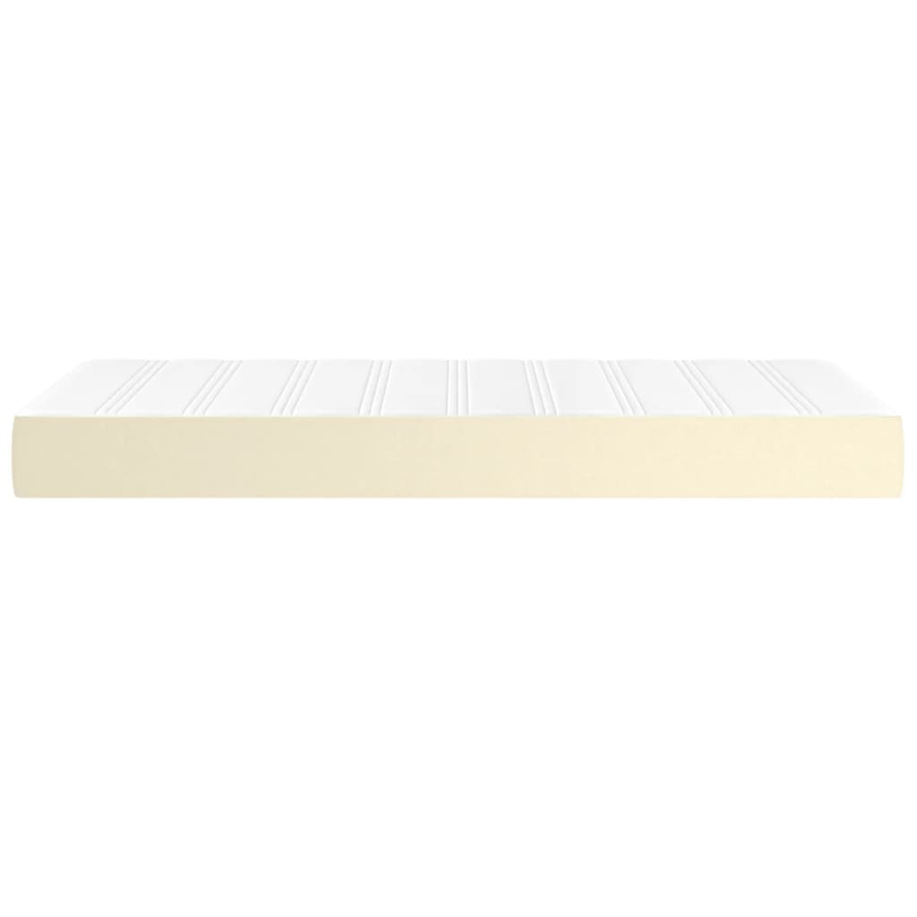 Taschenfederkernmatratze Creme 90x190x20 cm Kunstleder