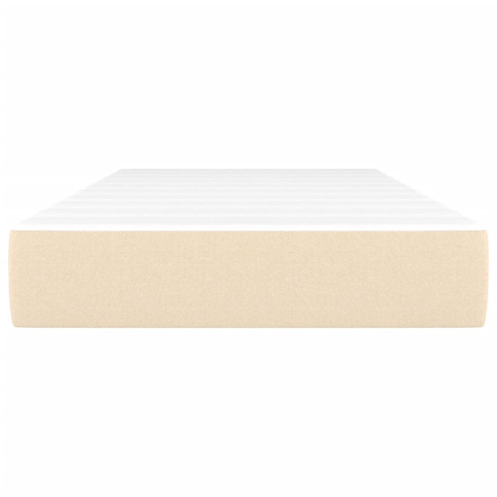 Taschenfederkernmatratze Creme 90x200x20 cm Stoff