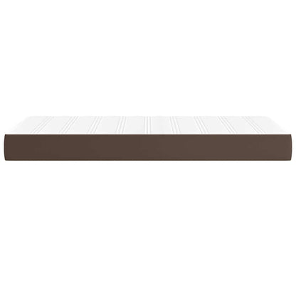 Taschenfederkernmatratze Mittel Braun 90x200x20 cm Kunstleder