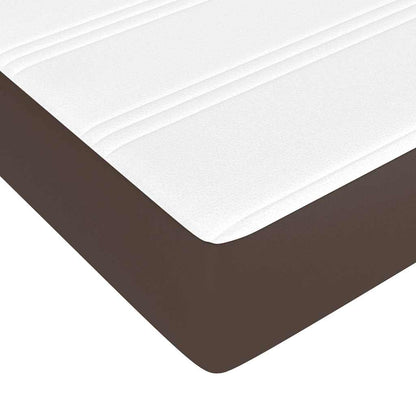 Taschenfederkernmatratze Mittel Braun 90x200x20 cm Kunstleder