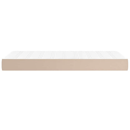 Taschenfederkernmatratze Mittel Cappuccino 90x200x20 cm Kunstleder