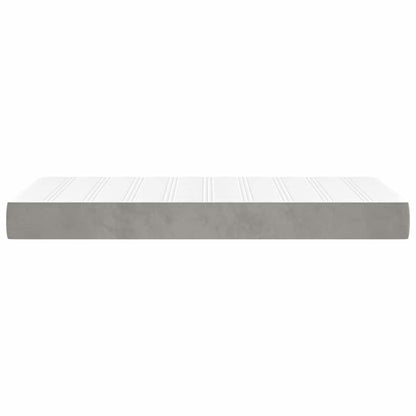 Taschenfederkernmatratze Mittel Hellgrau 90x200x20 cm Samt