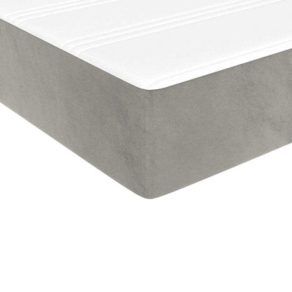 Taschenfederkernmatratze Mittel Hellgrau 90x200x20 cm Samt