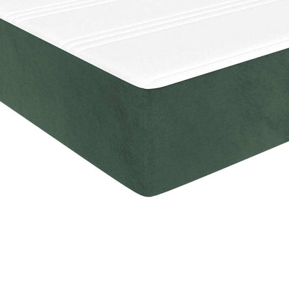 Taschenfederkernmatratze Mittel Dunkelgrün 90x200x20 cm Samt
