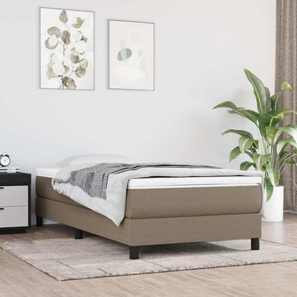 Taschenfederkernmatratze Mittel Taupe 100x200x20 cm Stoff