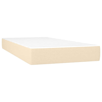 Taschenfederkernmatratze Mittel Creme 100x200x20 cm Stoff