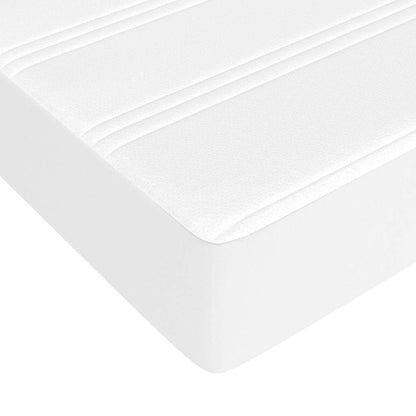 Taschenfederkernmatratze Mittel Weiß 100x200x20 cm Kunstleder