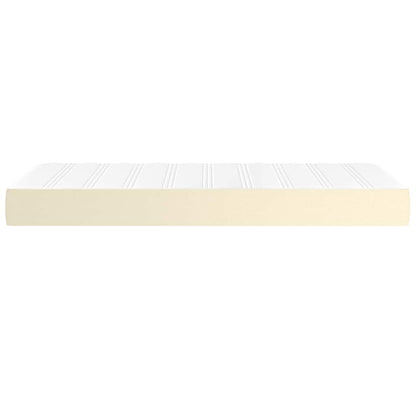 Taschenfederkernmatratze Mittel Creme 100x200x20 cm Kunstleder