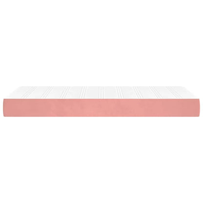 Taschenfederkernmatratze Mittel Rosa 100x200x20 cm Samt