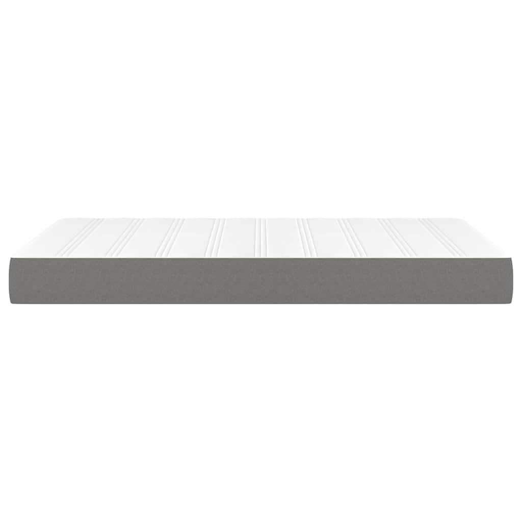 Taschenfederkernmatratze Mittel Dunkelgrau 120x200x20 cm Stoff