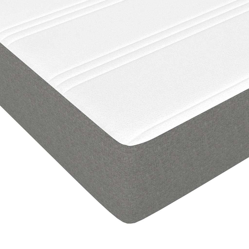 Taschenfederkernmatratze Mittel Dunkelgrau 120x200x20 cm Stoff