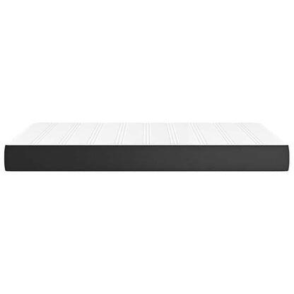 Taschenfederkernmatratze Mittel Schwarz 120x200x20 cm Kunstleder