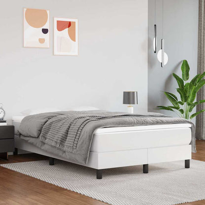 Taschenfederkernmatratze Mittel Weiß 120x200x20 cm Kunstleder