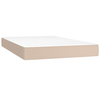 Taschenfederkernmatratze Mittel Cappuccino 120x200x20 cm Kunstleder