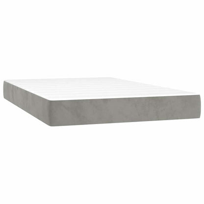 Taschenfederkernmatratze Mittel Hellgrau 120x200x20 cm Samt