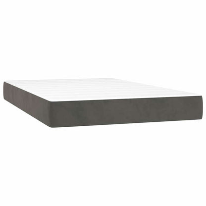 Taschenfederkernmatratze Mittel Dunkelgrau 120x200x20 cm Samt