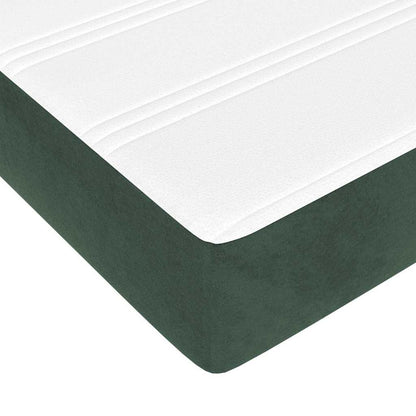 Taschenfederkernmatratze Mittel Dunkelgrün 120x200x20 cm Samt