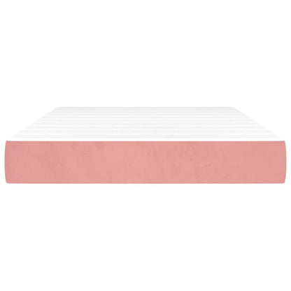 Taschenfederkernmatratze Mittel Rosa 120x200x20 cm Samt