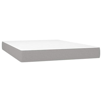 Taschenfederkernmatratze Mittel Hellgrau 140x190x20 cm Stoff