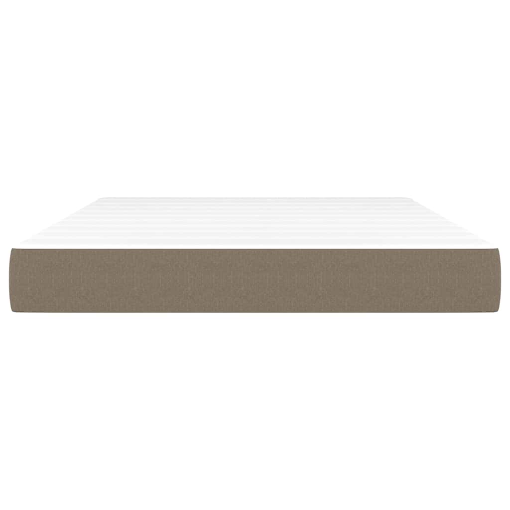 Taschenfederkernmatratze Mittel Taupe 140x190x20 cm Stoff