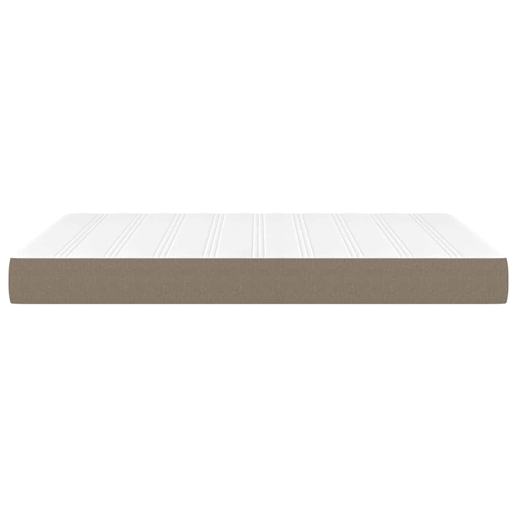 Taschenfederkernmatratze Mittel Taupe 140x190x20 cm Stoff