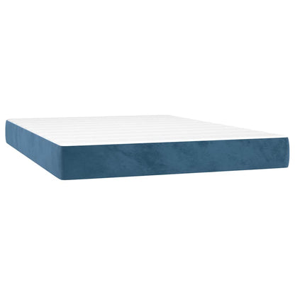 Taschenfederkernmatratze Mittel Dunkelblau 140x190x20 cm Samt