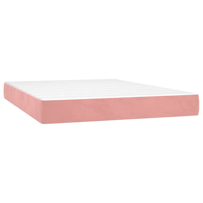 Taschenfederkernmatratze Mittel Rosa 140x190x20 cm Samt