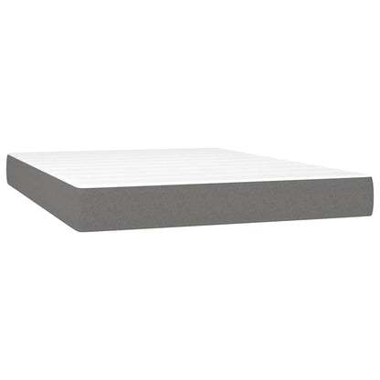 Taschenfederkernmatratze Mittel Dunkelgrau 140x200x20 cm Stoff