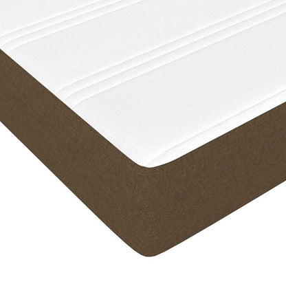 Taschenfederkernmatratze Mittel Dunkelbraun 140x200x20 cm Stoff