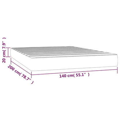 Taschenfederkernmatratze Mittel Dunkelbraun 140x200x20 cm Stoff