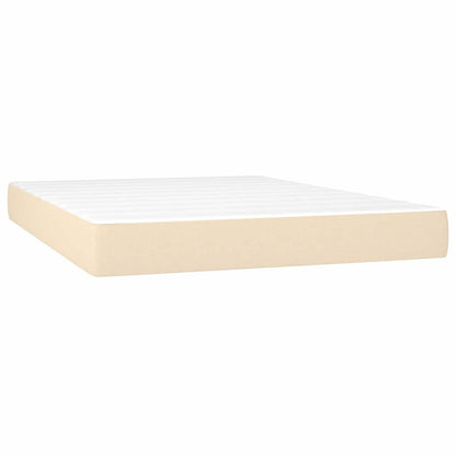 Taschenfederkernmatratze Mittel Creme 140x200x20 cm Stoff