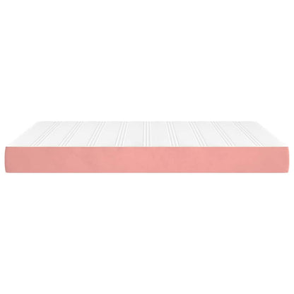 Taschenfederkernmatratze Mittel Rosa 140x200x20 cm Samt