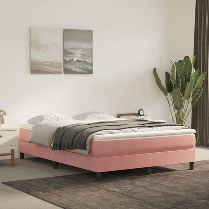 Taschenfederkernmatratze Mittel Rosa 140x200x20 cm Samt
