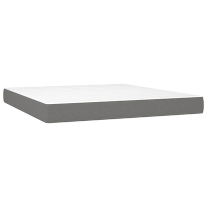 Taschenfederkernmatratze Mittel Dunkelgrau 160x200x20 cm Stoff