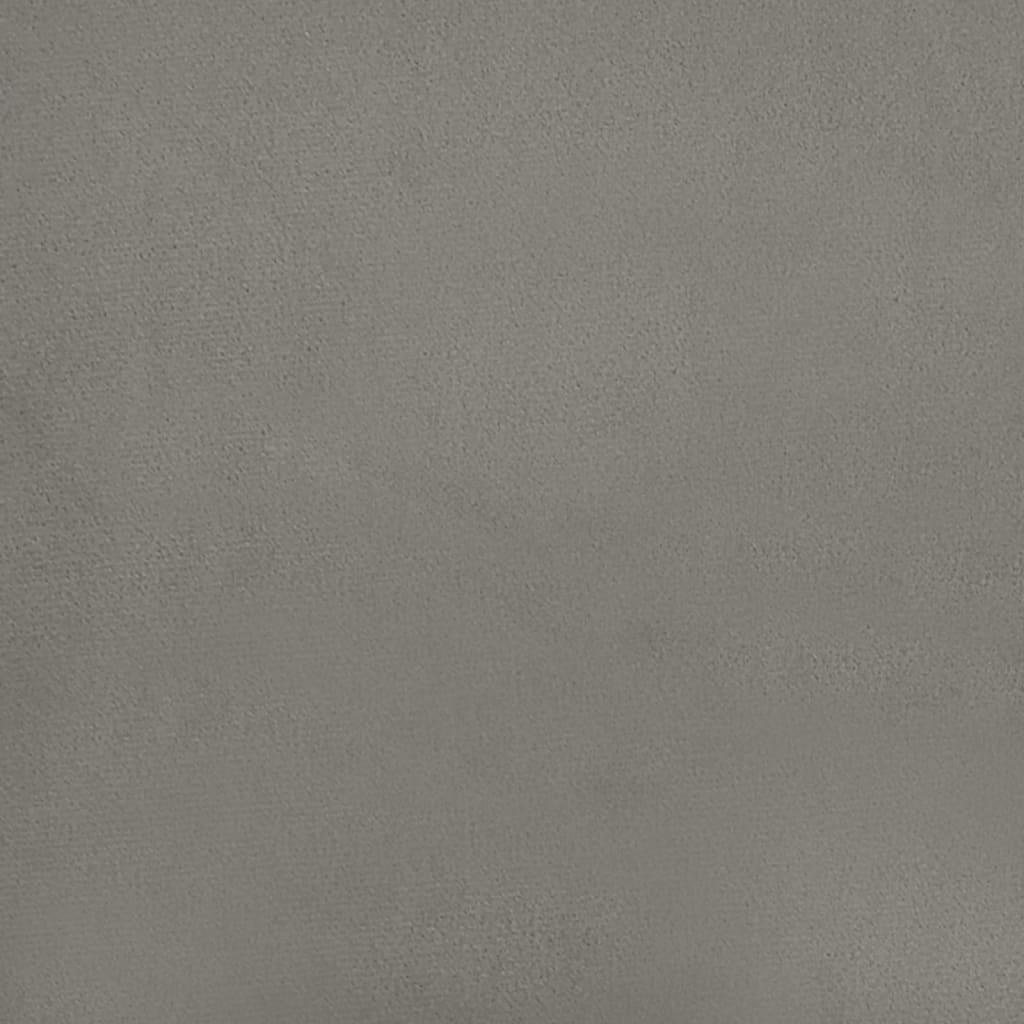 Pocket spring mattress light grey 160x200x20 cm velvet